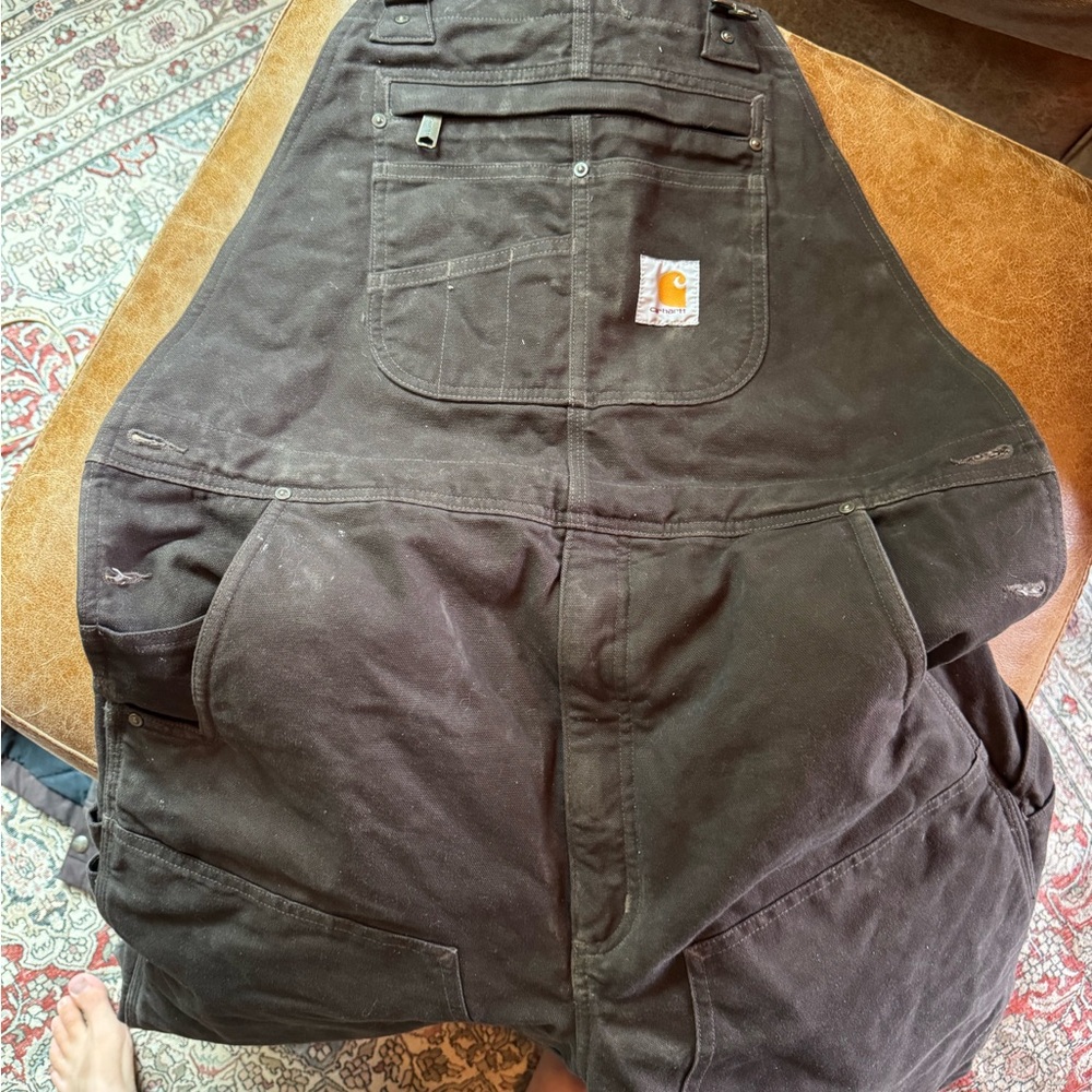 Carhartt Loose Fit Overalls in Dark Brown